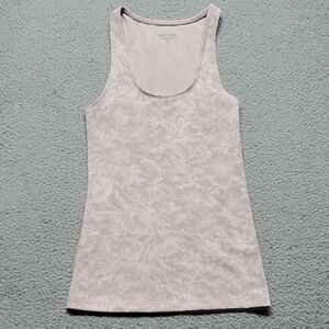 Athleta Women's Pale Pink Jacquard Scoop Neck Tank Size XS